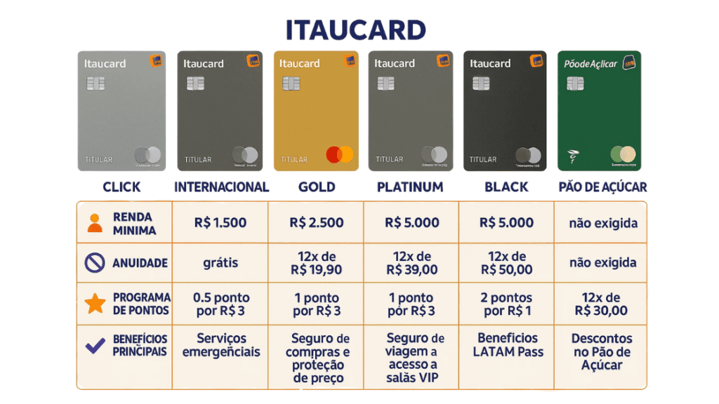 Cartão Itaú: Compare as Opções e Peça o Seu
