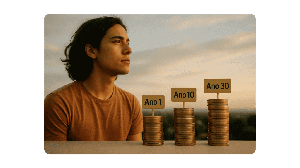 Se eu investir R$ 300 por mês, quanto consigo acumular para a aposentadoria?