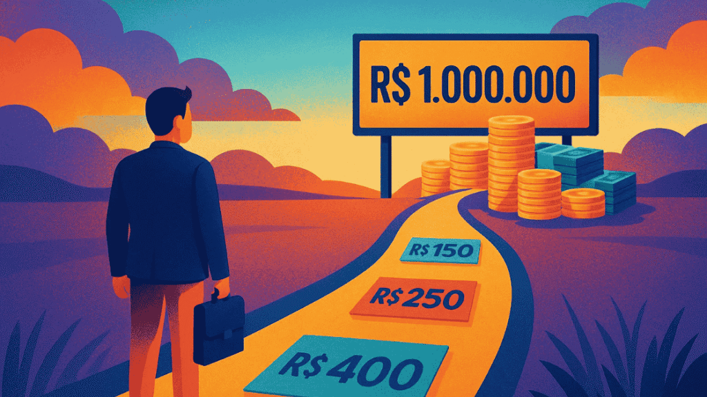 É possível chegar a R$ 1 milhão investindo pouco? Sim, mas só no longo prazo